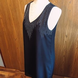Francesca’s Black Shift Beaded Dress